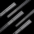 5 Pair Metal Chopsticks Reusable 18/8 Stainless Steel Chopsticks Set Non-slip Chinese Chopstick for Cooking Eating Dishwasher Safe 9.25" Chop Sticks Gift Set