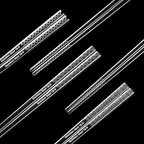 5 Pair Metal Chopsticks Reusable 18/8 Stainless Steel Chopsticks Set Non-slip Chinese Chopstick for Cooking Eating Dishwasher Safe 9.25" Chop Sticks Gift Set