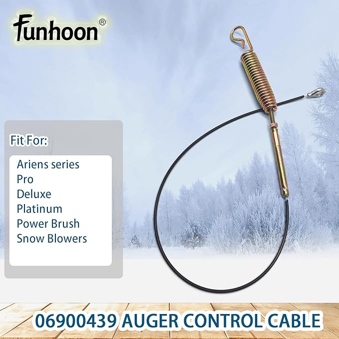 06900439 Auger Control Cable Replacement for Ariens Deluxe 24 28 30 36 Pro Platinum Power Brush Snow Blowers