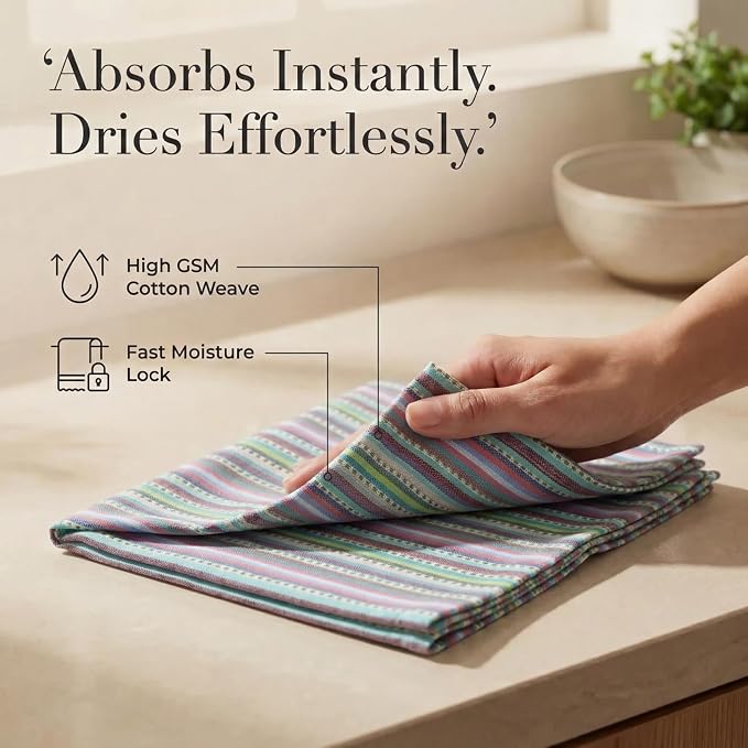 Urban Villa Cloth Napkins Cotton 20x20 (Set of 12) Multi Blue