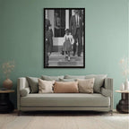 Young Black Girl Protesting, Ruby Bridges, Civil Rights Movement, Vintage Feminism Poster Canvas Poster Wall Art Decor Print Picture Paintings for Living Room Bedroom Decoration Black Frame 16x24in(40