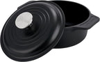 Victoria 2-Quart Cast Iron Dutch Oven with Lid and Dual Handles, Seasoned with Flaxseed Oil, Made in Colombia