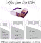 African American Girls Comforter Sets, Pretty Black Girls Love Music Purple Duvet, Fluffy Afro Gilrs Comforter Bedding Set, Queen Size Black Girls Magic Comforter Sets 1 Comforter +2 Pillowcases