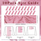 20 Pack Dusty Rose 10FT Cheesecloth Table Runner 20 x 120 Inch Long Rustic Gauze Fabric Cheese Cloth Table Runner for Wedding Bridal Baby Shower Table Decorations Boho Sheer Birthday Party Table Decor