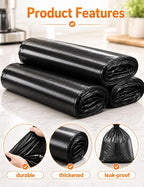 Espresso Knock Box Garbage Bag, 15kg Heavy Duty Thick Bin Liners for Commercial Floor Standing Espresso Dump Bin, 13 x 35 Inch Tall Slim Coffee Grounds Disposal Bags, 75 Count