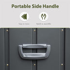 Heavy-Duty Outdoor Metal Storage Box Dark Gray Lockable Water-Resistant Deck Box for Patio Garden Tools Organization Rust-Resistant Outside Storage Box (150 Gallon)
