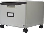 Storex 61266B01C File Cabinet, 1-Pack, Gray/Black