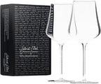Gabriel-Glas StandArt Crystal Wine Glasses, Set of 2 with Gift Box - Premium, Universal Wine Glass for Red and White Wine - Dishwasher Safe, Lead-Free, 16 oz.