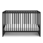Storkcraft Calabasas 3-in-1 Convertible Crib (Black) – GREENGUARD Gold Certified, Fits Standard Crib Mattress, Converts to Toddler Bed, Modern Style, Easy 30-Minute Assembly