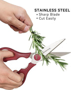 Kitchen Scissors for Food, HUNTER.DUAL Heavy Duty Come Apart Poultry Shears for Cooking, All Purpose for Cutting Chicken, Meat, Fish & Vegetables (Red, 8.35 Inch)