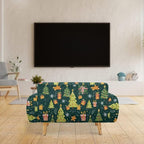 FKELYI Christmas Tree Sofa Couch Cover Comfortable Furniture Protector with Elastic Bottom Stretch Sofa Slipcover for Living Room L