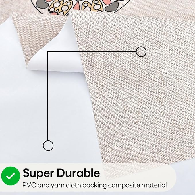 Wipeable Waterproof Tablecloth Vinyl Tablecloths for Rectangle Tables Heavy Duty PVC Tablecloth for Kitchen Dining Table(Flowers-2, 54'' x 72'')