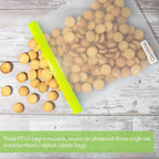 Qinline Reusable Food Storage Bags - 24 Pack Freezer Extra Thick Leakproof Lunch Bag - 8 Gallon 8 Sandwich 8 Snack Bags