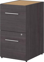 Bush Business Furniture Office 500 2 Drawer File Cabinet, 16W, Storm Gray