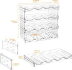 BoxedHome Plastic Water Bottle Organizer and Wine Rack Storage Holder for Inside Cabinet, Kitchen Countertop, Table Top, Pantry, Bars, Cabinets, Fridge - Clear (4 Tier 16 Containers)