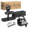 Nilight 3 in 1 ATV UTV Multi Hitch Mount with 2 Inch Receiver 1-7/8 inch Ball Hitch Rated 2000 LBS Winch Strap Loop Rated 5000 L