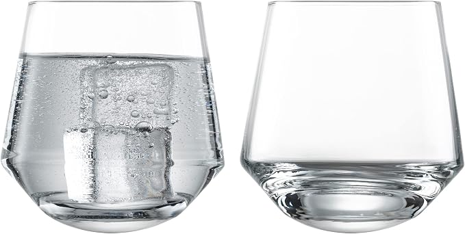 ZWIESEL GLAS Pure Dancing Tumbler (Set of 2), Dancing Cocktail Glasses, Dishwasher-Safe Tritan Crystal Glasses, Made in Germany (13 Ounce)