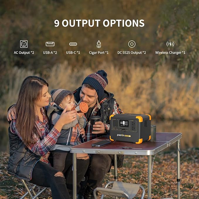 Pecron E500LFP Portable Power Station, 576Wh LiFePO4 Battery, 600W AC Outlets Solar Generator, Fast Charging Power Station for Home Use, RV, Camping, CPAP, Emergencies