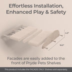 Accessory ADD-ON Long Shelf Facade Covers Compatible with Cat Wall Shelves by Pryde Pets - 100% Sustainable PET Felt - Climber Sold Seperately - Cats Perch Privacy and Safety Bumpers (Oatmeal)