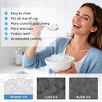 Antarctic Star Nugget Ice Maker Countertop with Soft Chewable Ice, Portable Sonic Ice Maker with Basket and Scoop, Removable Top Cover, Auto-Cleaning for Home/Party/RV/Camping (Stainless Steel Silver)
