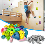50 PCS Rock Climbing Wall for Kids,Rock Wall Climbing Holds,Adults Climbing Wall Grip Kits Holds Up to 230 lbs for Outdoor Indoor Home Playground Climbing Holds（Pastel Color）