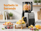 3-in-1 Cold Press Juicer Machines, 6.5" Mega Chute for Whole Fruit, Slow Masticating Juicer with Sorbet & Nut Milk Maker, BPA Free, 100 OZ Hopper, Easy Clean, Oxide Gray