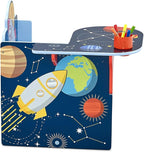 Delta Children Space Adventures Chair Desk with Storage Bin - Ideal for Arts & Crafts, Snack Time, Homeschooling, Homework & More - Greenguard Gold Certified, Blue