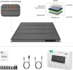 60W YT60 Solar Panel Charger Solar Battery High Efficiency Camping Waterproof IP68 Solar Panel with USB and DC Outputs for Portable Power Station,Power Bank, Phone, Laptop