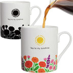 Lovfit Garden Color Changing 12oz Ceramic Coffee Mug | Heat Sensitive You are My Sunshine Cup, Sunflower Birthday Gift for Women Friends Family, Home Office Use