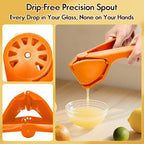 Manual Lemon Squeezer, Hand Lemon Squeezer, Durability and longevity, Easy to Use & Dishwasher Safe, Lemon Juicer, Citrus Juicer, Lemon Juicer Squeezer to Squeeze Lemons, Orange, HomeyVenture
