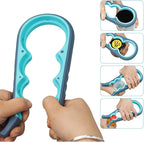 Jar Opener for Seniors with Arthritis,Jar Opener for Weak Hands,5-in-1 Bottle Opener,4-in-1 Can Opener (A-Blue)