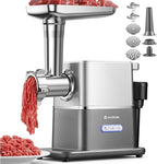 AAOBOSI Meat Grinder Electric 3000W Max with 60dB Quiet DC Motor, Auto-Reverse & Storable Food Pusher - 3 Speed Settings,Grinding, Sausage & Kibbe Making for Home Use