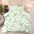 kxry Green Flower Comforter Sets Bedding Sets Full Size Comforter Set for Girls Women Kids 1 Comforter + 2 Pillow Case