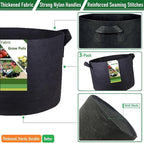 3-Pack 50 Gallon Thickened Plant Grow Bags Large (30x16 in) Heavy Duty Garden Bag Fabric Plant Pots for Potato,Tomato Planter,Herbs Veggies Planting,Flower Pots,Barrel Planter,Yard Waste Bag,Leaf Bags