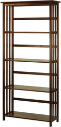 Casual Home Mission Style 5-Shelf Bookcase, Walnut