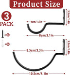 Wall-Mounted Wine Hook: 3 Pcs Hanging Wine Bottle Wall Holder - Metal Hooks | Hanging wine bottle holder, rust-proof coating, vertical design - metal hook for single bottle holder, small organizers