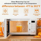 Graduated Glass Measuring Cup With Handle 500ML (16Oz, 2Cups) | High Borosilicate Liquid Measuring Cup for Baking Cooking Kitchen V-Shaped Spout Glass Measuring Beaker Easy To Read