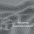 Homaxy 100% Cotton Waffle Weave Kitchen Towels, 5-Pack, Grey | 13 x 28 Inches, Ultra Soft Absorbent Dish Towels, Quick Drying Cleaning Towels