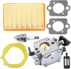 Carburetor for Stihl SR320 SR340 SR380 SR400 SR420 BR320 BR340 BR380 BR400 BR420 Replaces# Walbro HD-4A HD-4B HD-13B 4203-120-0603 4203-120-0605 Backpack Blower Carb Kit with Air Filter Fuel Line