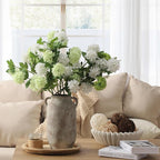 Large Flower Vase Home Decor - 12 inch Tall Ceramic Farmhouse Rustic Table Vases with Handle Living Room Decoration Decorative Modern Vintage for Floor Kitchen Shelf Coffee Dining Desk Fireplace