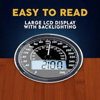ZENO Hybrid 2-in-1 Analog & Digital Weighing Scale for Body Weight up to 400lbs - Thick Tempered Glass - Extra Large Display - Easy to Read Digital Bathroom Scale - New - Dark Wood