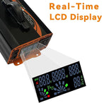 1000W Power Inverter 24V DC to 110V 120V AC Pure Sine Wave Converter LCD Display for Car RV Truck Off Grid Home Solar with Handle