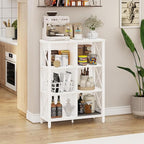 FATORRI 6 Cube Storage Organizer Shelf, Wood and Metal Cubby Bookcase, Modern Cube Bookshelf (White Oak)