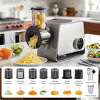 Electric Meat Grinder 1200W Max with Touch Color Screen, Vegetable Cutter,Reverse, and Multi-Function for Meat Grinding, Bone Grinding, Sausage & Meatball Making for Home