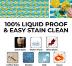 6ft Polyester Picnic Table Cover with Bench Covers Tablecloth Pineapple | Polyester Picnic Table Cover Windproof & Waterproof, Perfect for Camping Gifts & RV Essentials, Cool Camping Gadgets with bag
