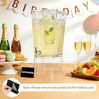Lifewit 3 Gallon Drink Dispenser for Parties, Large Plastic Beverage Container with Fruit Infuser & Leak-Proof Spigot, BPA Free Water Pitcher for Juice/Tea/Lemonade - Ideal for Bar & Outdoor, 2 Pcs