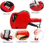 MX-5500 8 Digits Price tag Gun with 5000 Sticker Labels and 3 Ink Refill, Pricing Gun Kit for Office, Retail Shop, Grocery Store (A/Yellow)