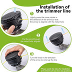KAITAI String Trimmer Line 095”,Pre-Cut Dual Color 3-Section Fast-Positioning Design, for Gas and Electric Grass Trimmer and Brushcutters, Fits Most Standard Models,16FTx2