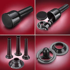 STX Turboforce II "Platinum" Heavy Duty Electric Meat Grinder & Sausage Stuffer: 6 Grinding Plates, 3 S/S Blades, 3 Sausage Tubes, Kubbe, 2 Meat Claws, Burger-Slider Patty Maker - Black