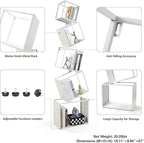 Bookshelf 2024 NEW, 5-Tier Bookshelves, 67" Tall White Bookshelf, Book Shelf, Bookcase, Modern Bookshelf, Storage Shelf for CDs/Books/Collections, Display Shelf for Livingroom, Bedroom, Office